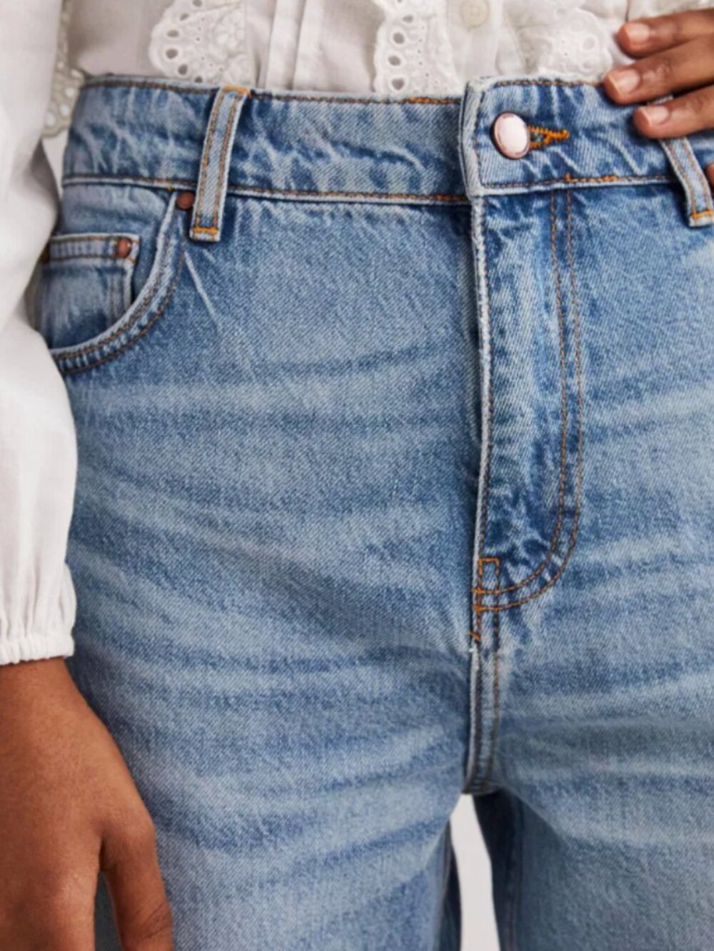 NEVER WORN- Boden Denim Women’s US 4- Blue Relaxed Straight Jeans- Style #R0189 - Picture 5 of 8